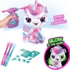 Airbrush Plush Enhjørning Lyser i Mørke