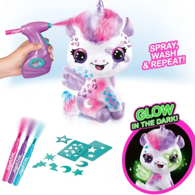 Airbrush Plush Enhjørning Lyser i Mørke