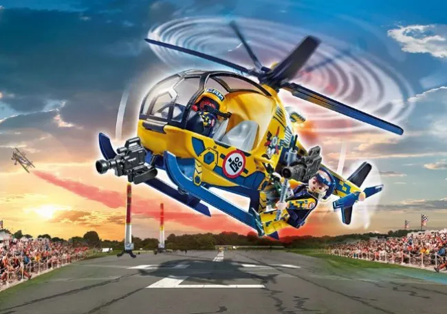 Air Stunt Show Helikopter med filmcrew