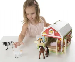Aktivitetslade med dyr og låse