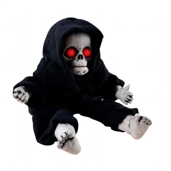 Animeret Skeletdukke m. lyd og lys