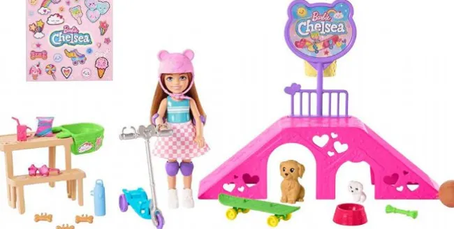 Barbie Chelsea Dukke & Skate Park Playse