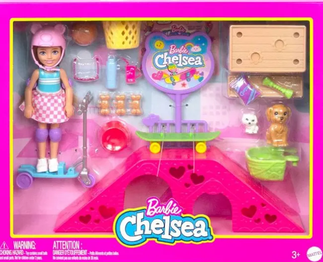 Barbie Chelsea Dukke & Skate Park Playse
