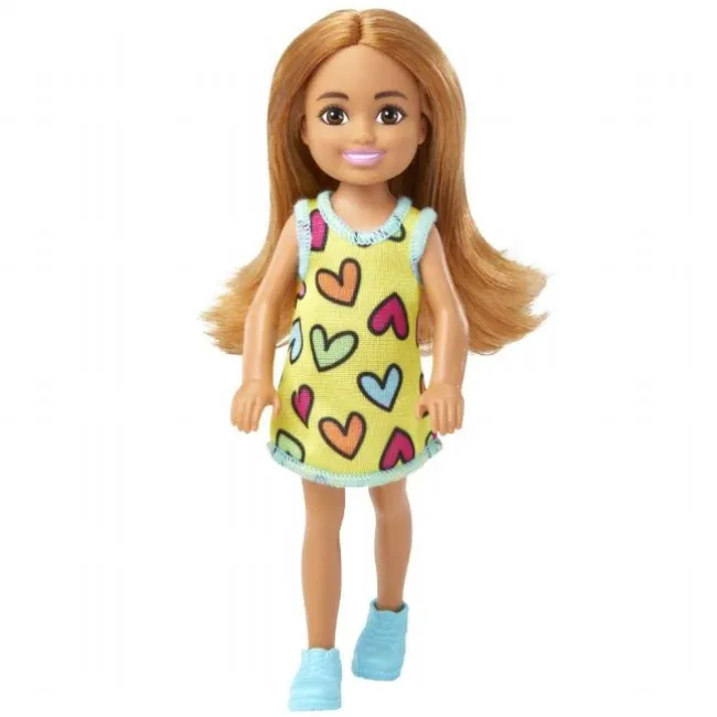 Barbie Chelsea Heart-Print Dress Dukke