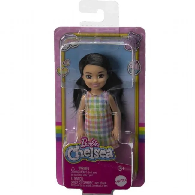 Barbie Chelsea Plaid Dress Dukke