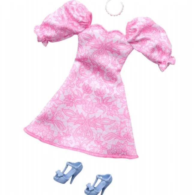 Barbie Dukketøj Pink Puff Sleeve Dress