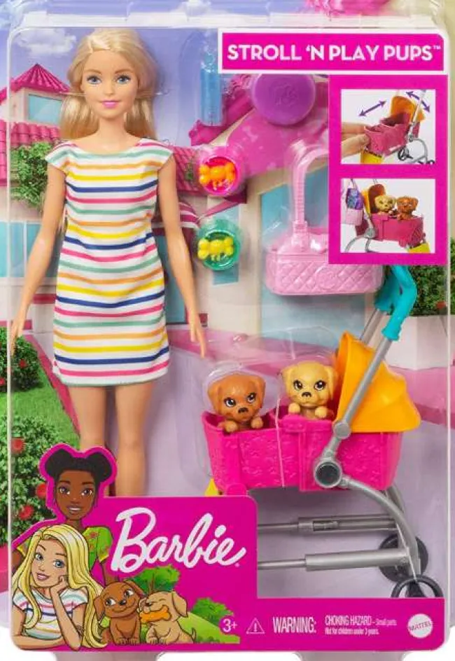 Barbie Dukkevogn med Hvalpe