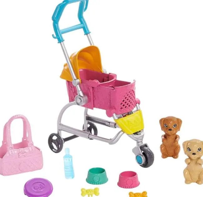 Barbie Dukkevogn med Hvalpe