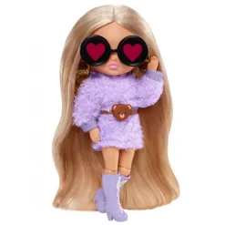 Barbie Ekstra Mini Fluffy Purple Dukke