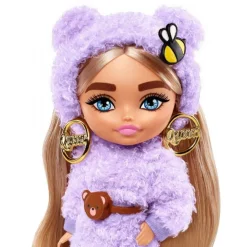 Barbie Ekstra Mini Fluffy Purple Dukke