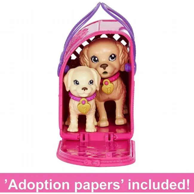 Barbie med Nyfødte Hundehvalpe
