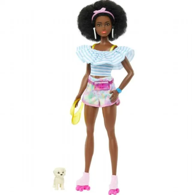 Barbie med Rulleskøjter og tilbehør