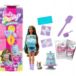 Barbie Party Unboxed Brunette Dukke