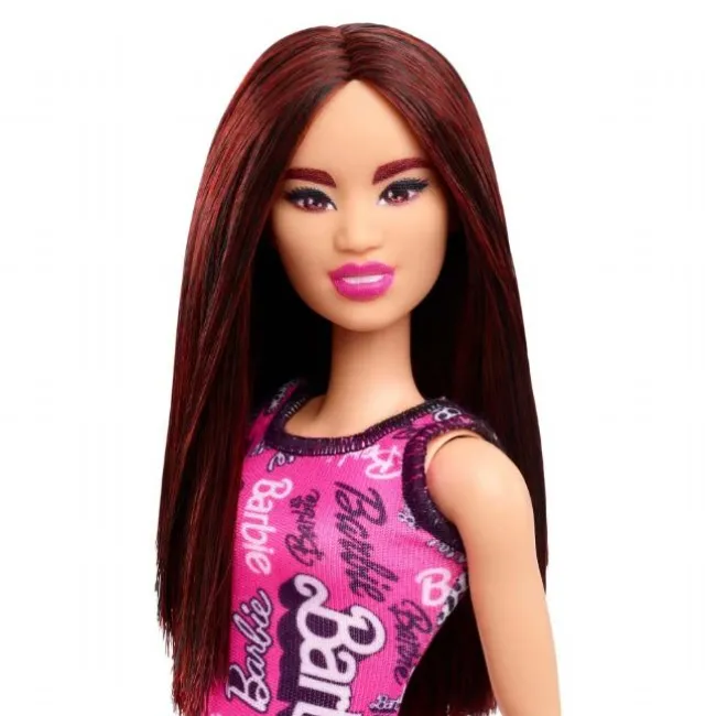 Barbie Pink Dress Mørkt Hår Dukke
