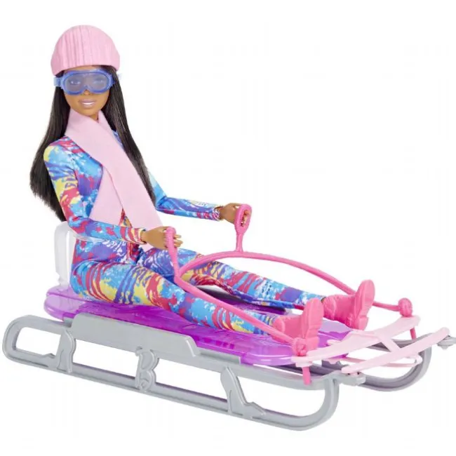 Barbie Vintersport Dukke med Slæde