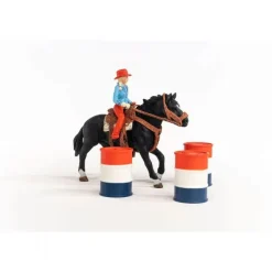 Barrel racing med cowgirl