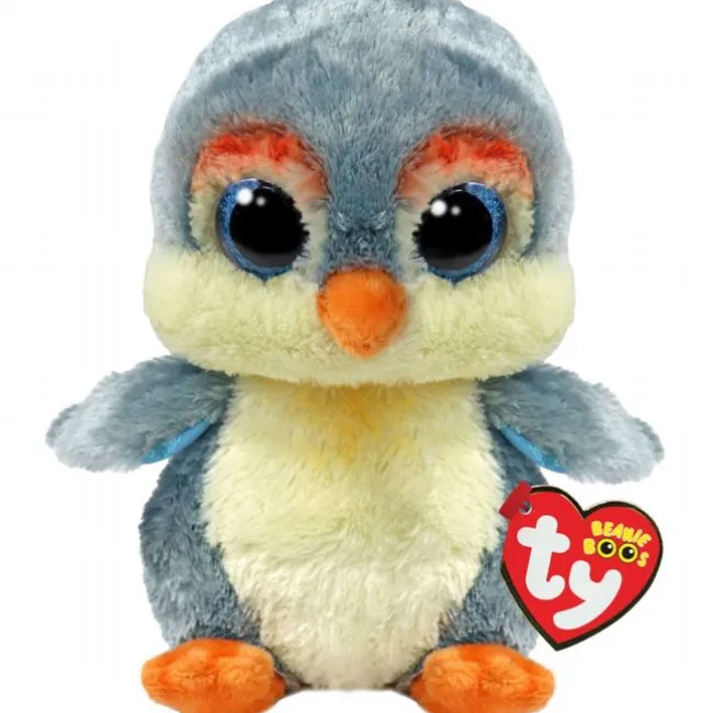 Beanie Boos Fisher Penguin Grey 15 cm