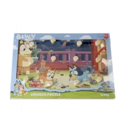 Bluey puslespil med 12 knopper