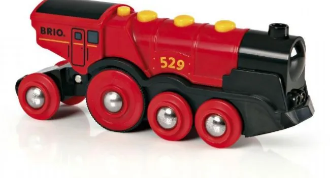 Brio Batteridrevet rødt lokomotiv