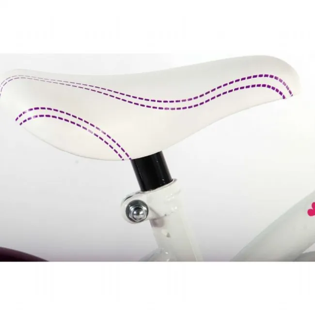 Børnecykel Cruiser hvid&lilla 12 tommer