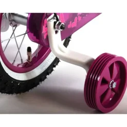 Børnecykel Cruiser hvid&lilla 12 tommer