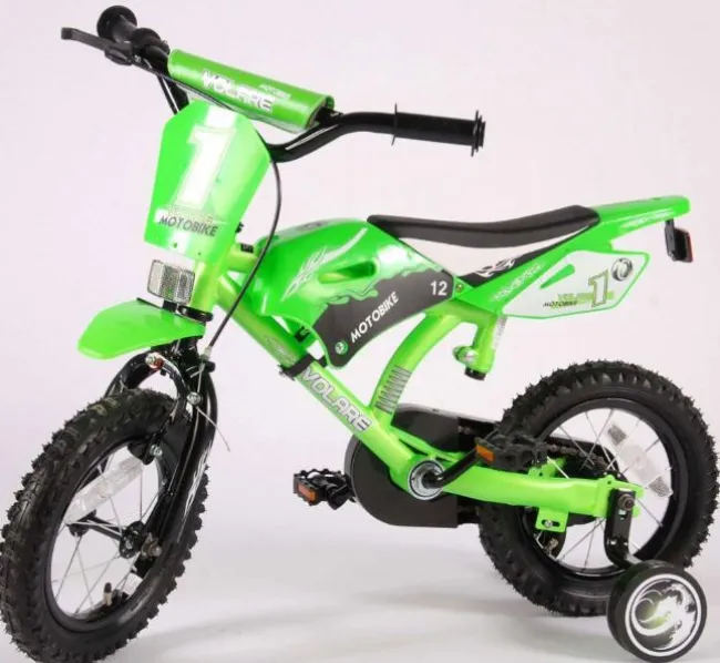 Børnecykel Motorbike Grøn 12 tommer
