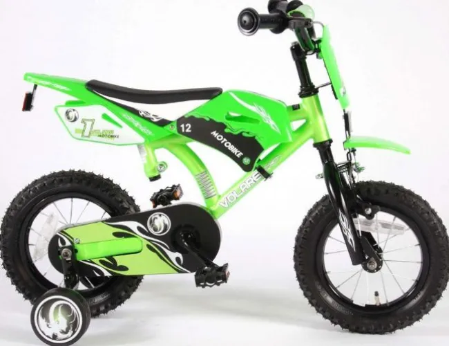 Børnecykel Motorbike Grøn 12 tommer