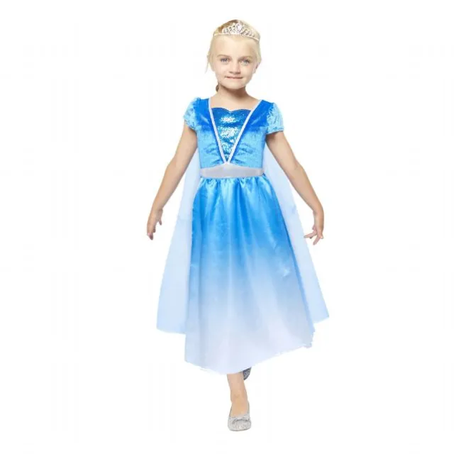 Børnekostume Isprinsesse 104-116 cm