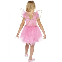 Børnekostume Lyserød fe 104-116 cm
