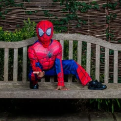 Børnekostume Spiderman Deluxe 128 cm