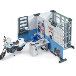 Bruder Politistation m. Motorcykel