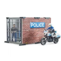 Bruder Politistation m. Motorcykel