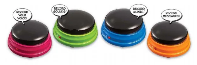 Buzzer-knapper m. optagelse