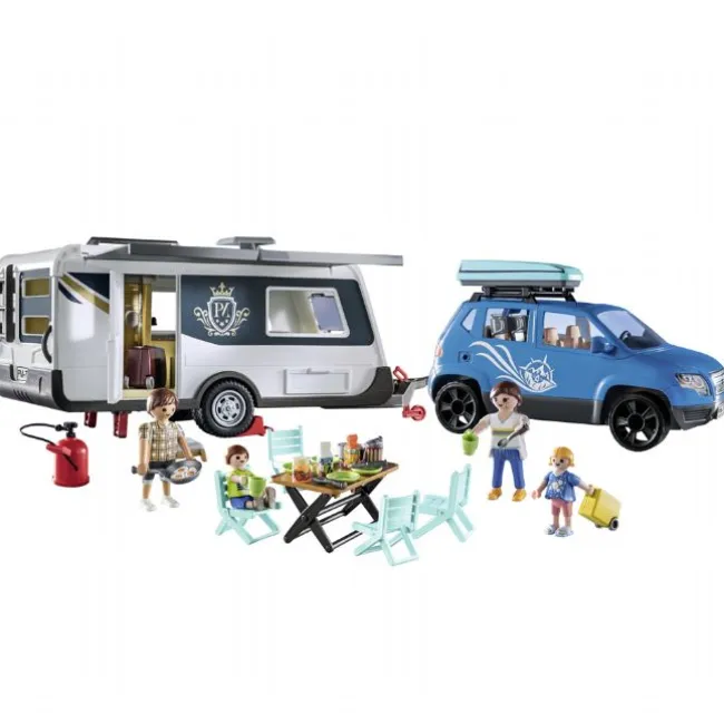 Campingvogn med bil