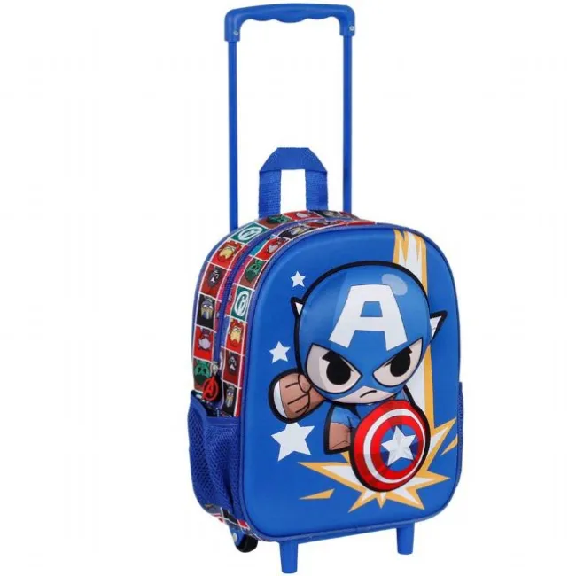 Captain America Lille 3D Rygsæk med Hjul