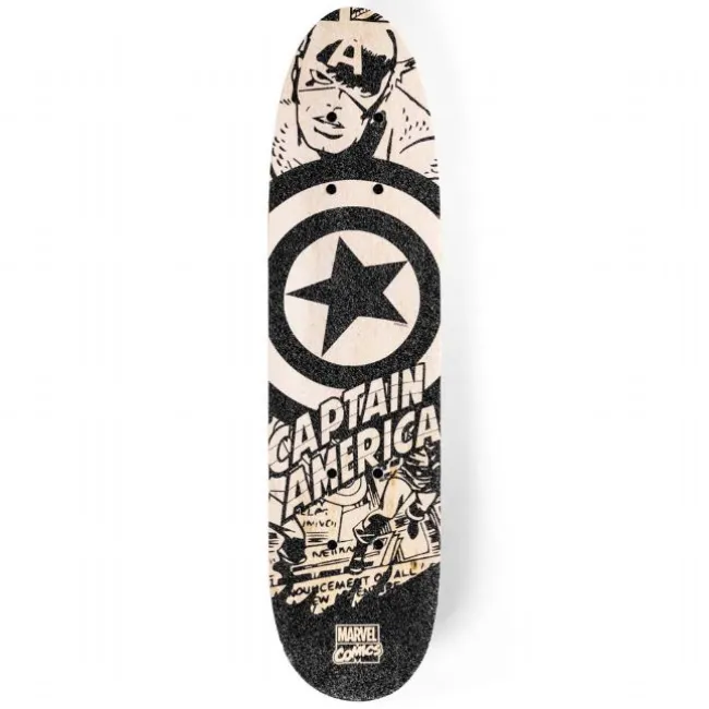 Captain America Skateboard i Træ