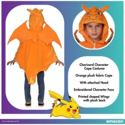 Charizard børnekostume 3-7 år