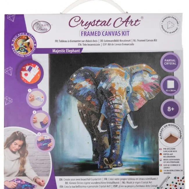 Crystal Art Elefant 30x30 cm
