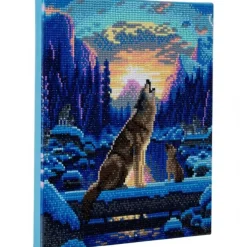 Crystal Art Hylende Ulve 30x30 cm