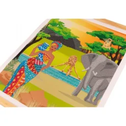 Crystal Art Rullegardin Afrika 35x45 cm