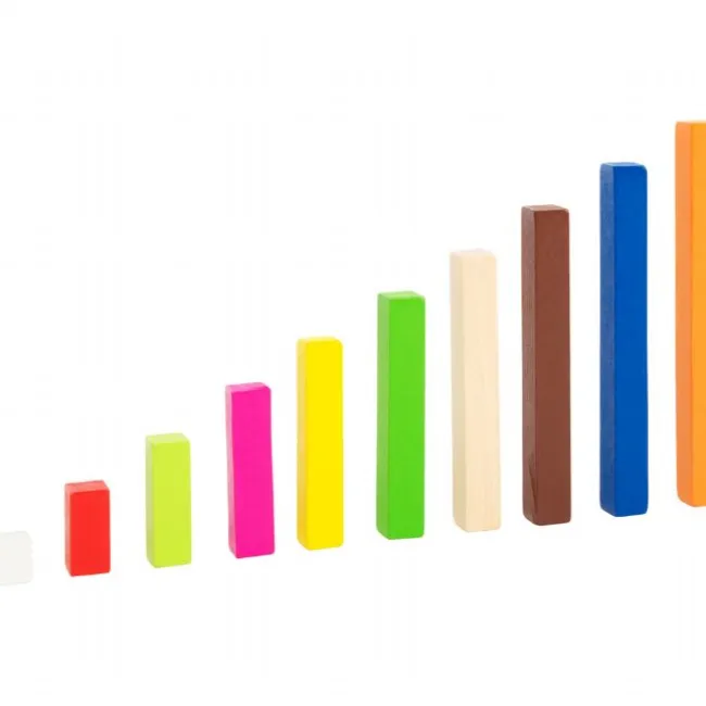 Cuisenaire regnestave i Træ