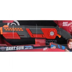 Dart Gun med 4 Pile - Rød