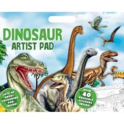 Dinosaur Malebog med Klistermærker