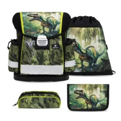 Dinosaur Skoletaske med 4 Dele