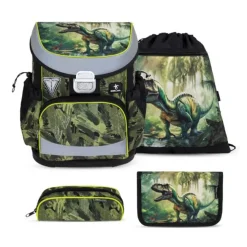 Dinosaur Skoletaske med 4 Dele