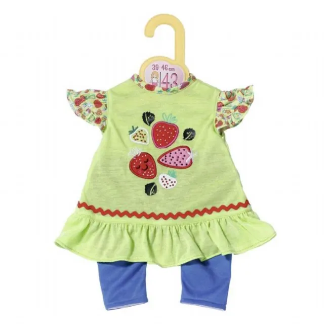 Dolly Moda Kjole + Leggings Jordbær 43cm