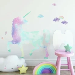 Enhjørning Galaxy Wallstickers