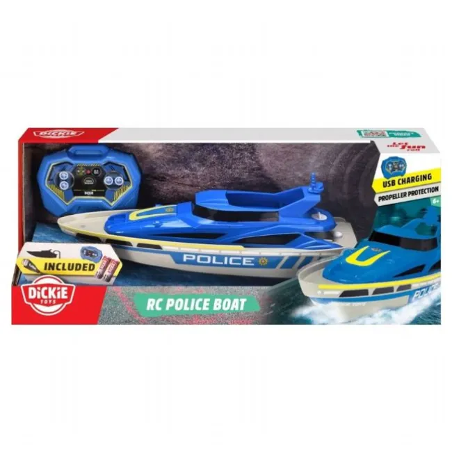 Fjernstyret Turbo Speed Politibåd 33 cm