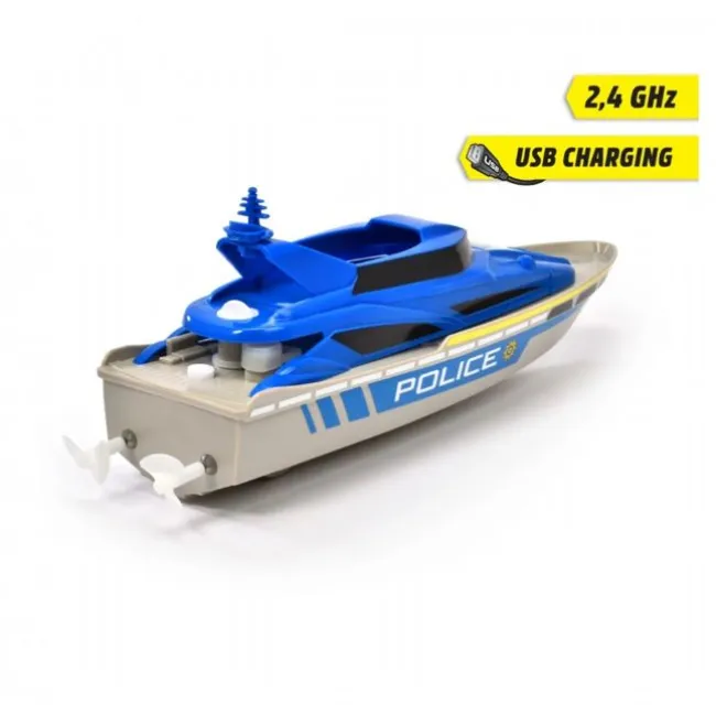 Fjernstyret Turbo Speed Politibåd 33 cm