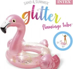 Flamingo Glitter Badering 119x97cm